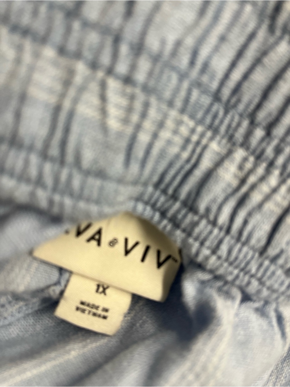 NWT Ava & Viv Blue Wide Leg Flowy Blue Stripe Pants 1X - Picture 4 of 5